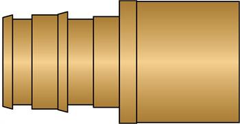 1/2" PEX F1960 × 1/2" F/Sweat No Lead Brass Adapter
