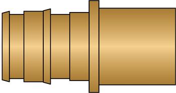 1/2" PEX F1960 × 1/2" M/Sweat No Lead Brass Adapter