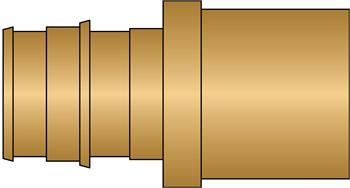 3/4" PEX F1960 × 3/4" F/Sweat No Lead Brass Adapter
