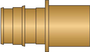 3/4" PEX F1960 × 3/4" M/Sweat No Lead Brass Adapter