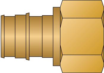 3/4" PEX F1960 × 3/4" FNPT No Lead Brass Adapter