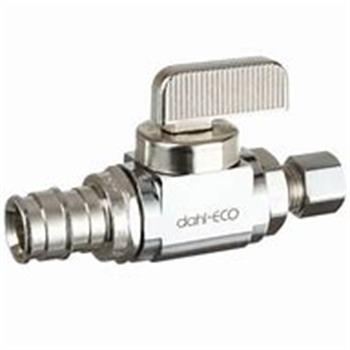 1/2" EXP × 3/8" O.D. No Lead Brass Plated Straight BV R14