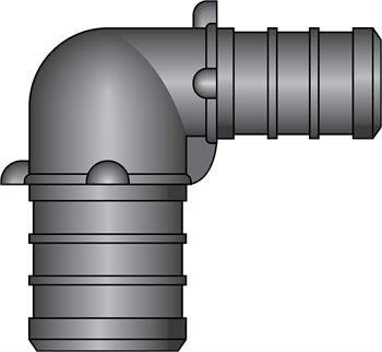 3/4" × 1/2" PEX HPP Elbow