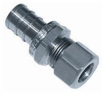 1/2" PEX × 3/8" O.D. No Lead Brass Adapter