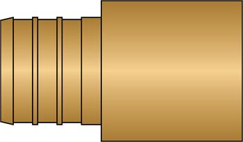 3/4" PEX × 3/4" M/Sweat No Lead Brass Adapter
