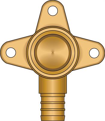 3/4" PEX × 3/4" FNPT Drop Ear No Lead Brass Elbow