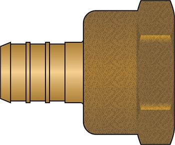1/2" PEX × 1/2" FNPT No Lead Brass Adapter
