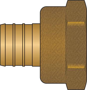 3/4" PEX × 3/4" FNPT No Lead Brass Adapter