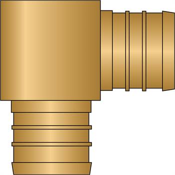 3/4" × 3/4" PEX No Lead Brass Elbow