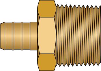 1/2" PEX × 3/4" MNPT No Lead Brass Adapter