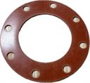 FLANGE GASK Red 6" x 1/8" Full Face, Rubber, 250' F