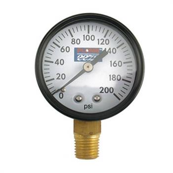 PRESS GAUGE 200 psi 1/8"BM 1.5" Dial, Steel Case	