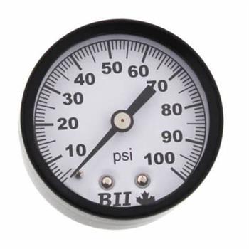 PRESS GAUGE 100 psi 1/8"BM  2" Dial, Steel Case