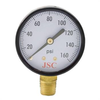 PRESS GAUGE 160 psi 1/4" LM 2" Dial, Steel Case