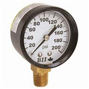 PRESS GAUGE 300 psi 1/4" LM 2.5" Dial, Plastic