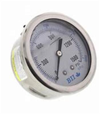 LIQ PRESS GAUGE 2000# BM 2.5" Dial, SS Case